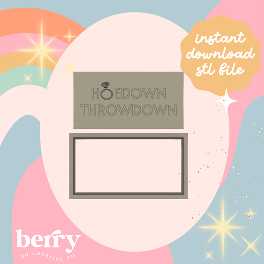 Hoedown Throw down Cutter and Stamp stl file