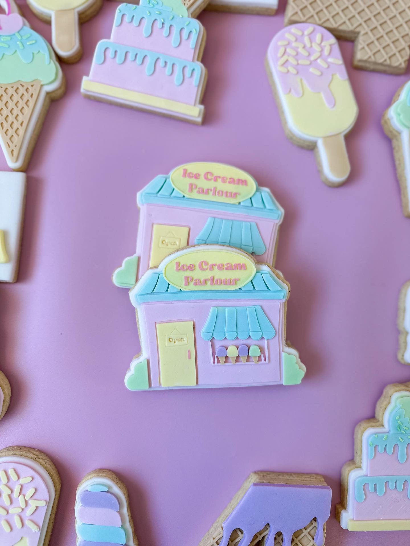 Ice Cream Parlour Debosser Stamp with matching Cookie Cutter
