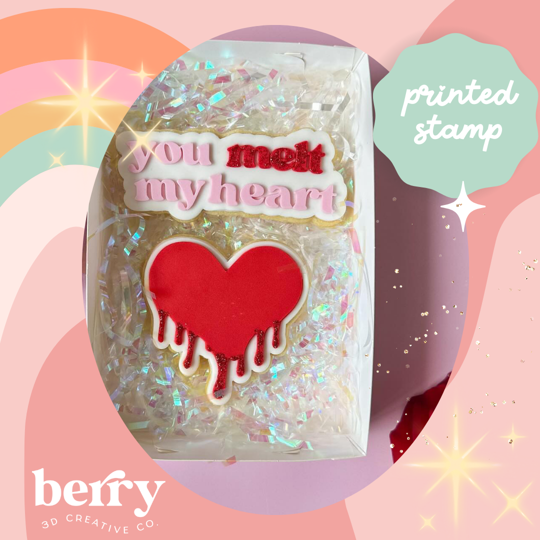 Melted Heart Stamp and matching cutter