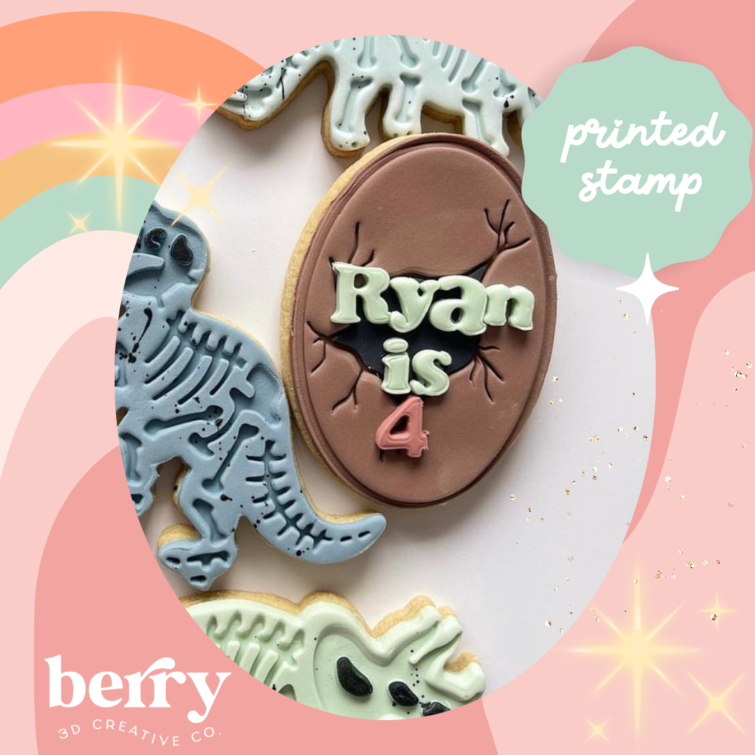 Cracked Dino Egg Embosser and matching cutter