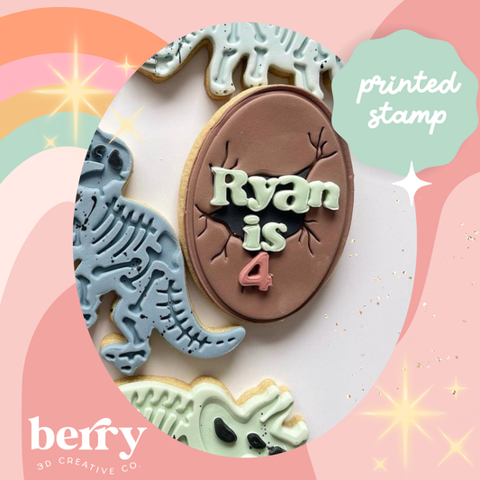 Cracked Dino Egg Embosser and matching cutter