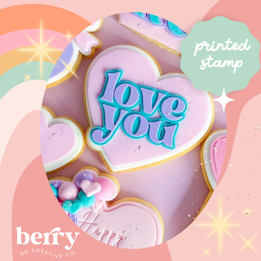 Love You Heart Stamp and matching cutter