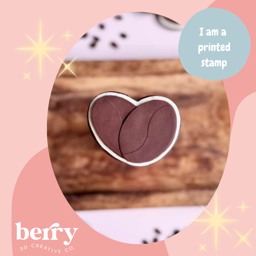 Coffee Bean Stamp and matching cutter