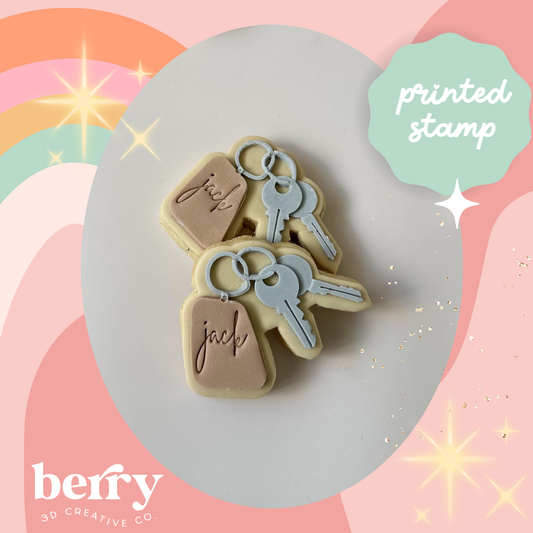 Car keys debosser and matching cutter