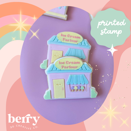 Ice Cream Parlour Debosser Stamp with matching Cookie Cutter