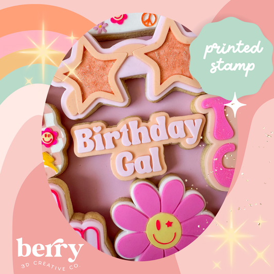 Birthday Gal debosser and matching cutter