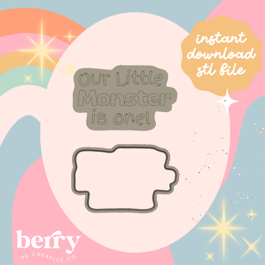 Our little monster is One Cutter and Stamp stl file