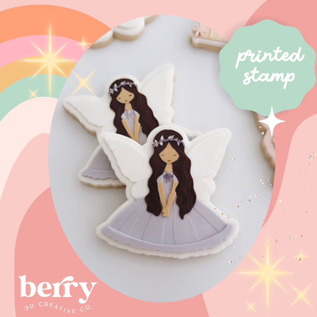 Fairy Kneeling Stamp and matching cutter