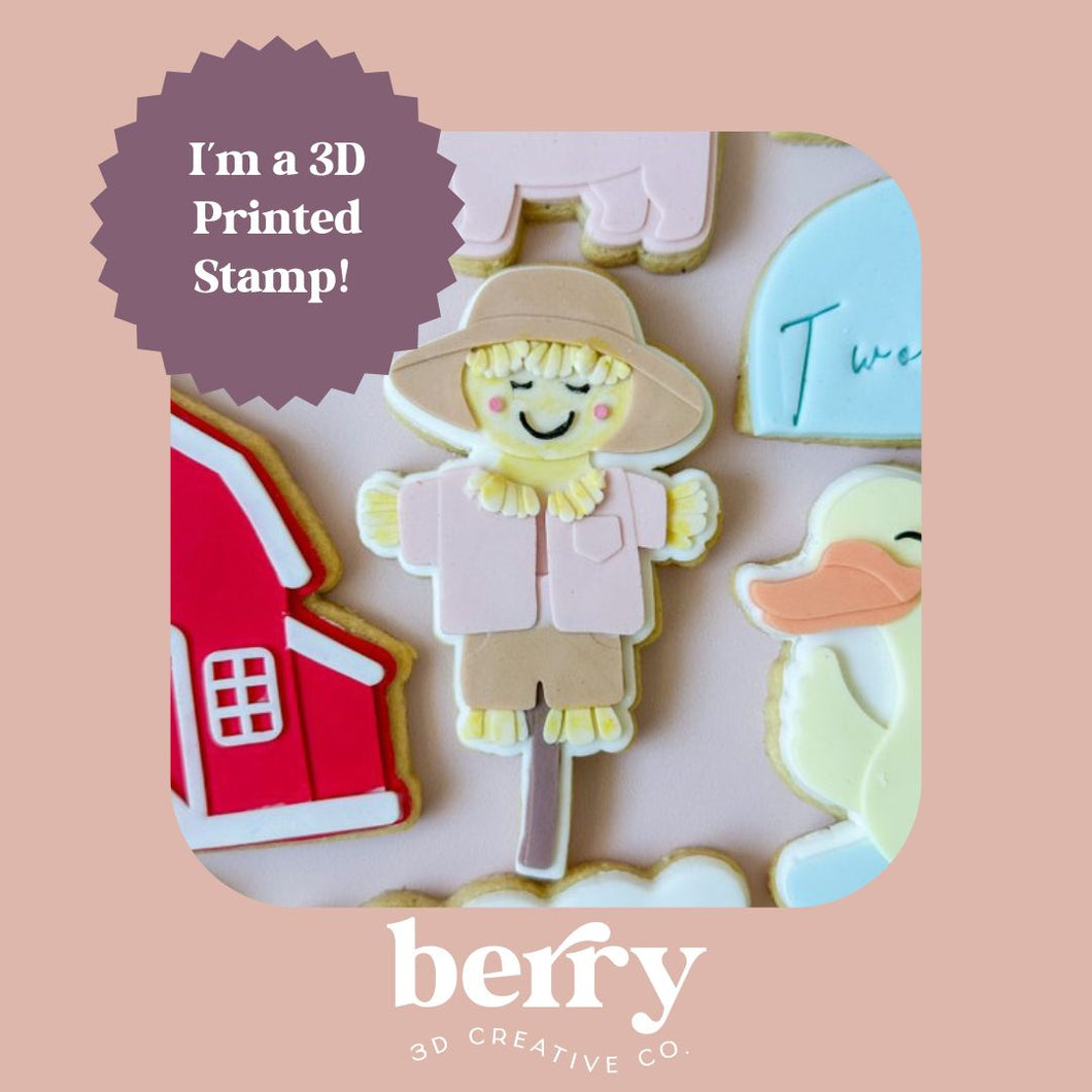 Scarecrow - Barnyard Collection Stamp and matching cutter