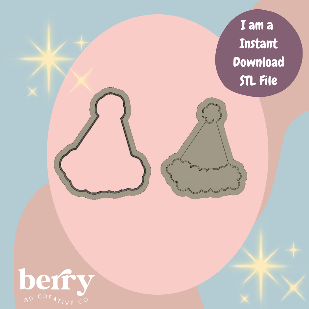 Party Hat Stamp & Cutter stl file