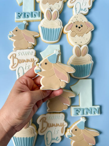 Birthday Bunny with Cupcake  Debosser and matching cutter