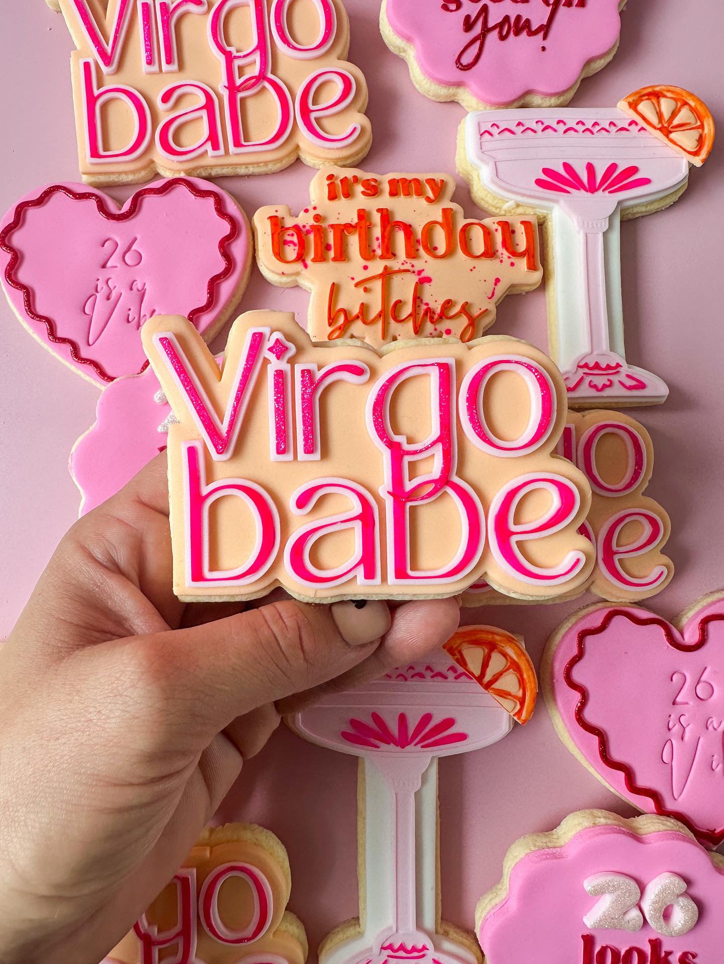 Virgo babe double outline debosser and matching cutter
