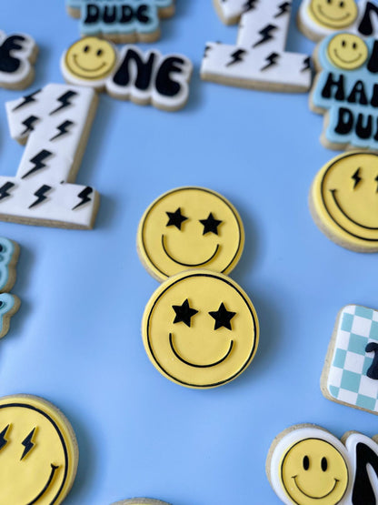 Star Eyes happy face and matching cutter