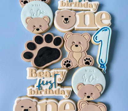 Large Bear Paw Print Debosser and matching cutter