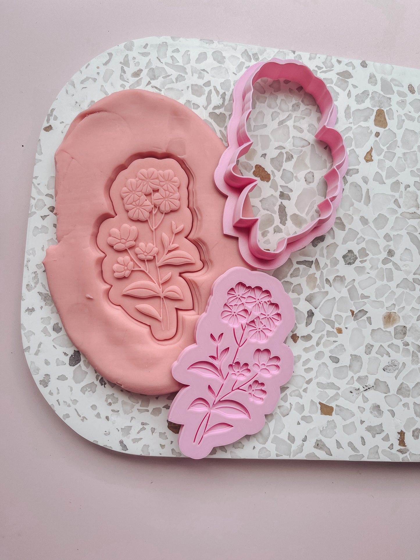 Bunch of Wildflower Debosser Stamp with matching Cookie Cutter