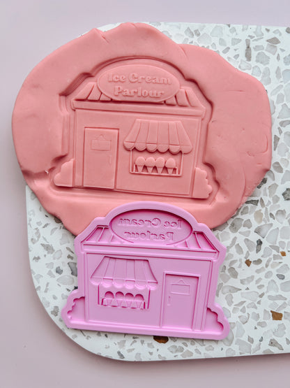 Ice Cream Parlour Debosser Stamp with matching Cookie Cutter