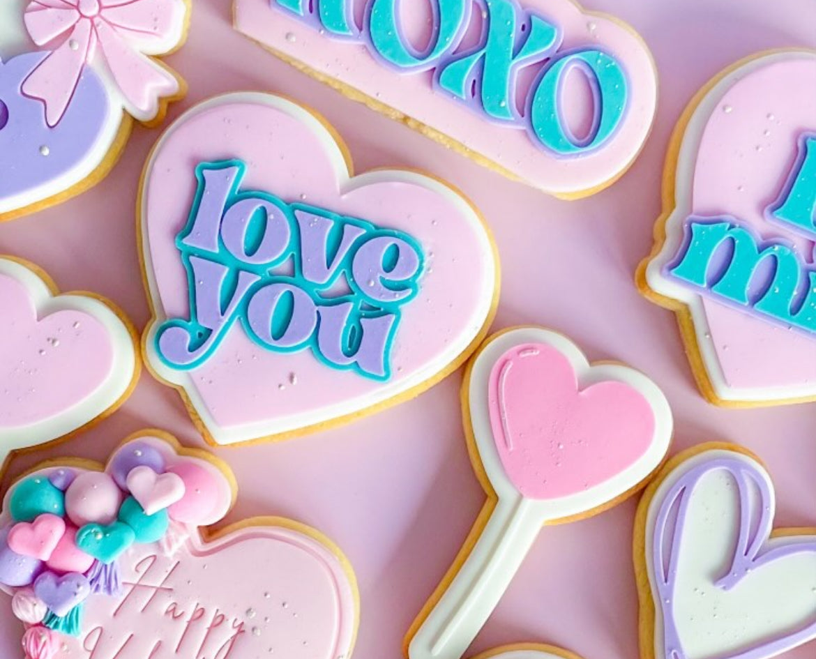 Love You Heart Stamp and matching cutter