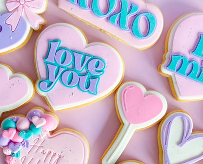 Love You Heart Stamp and matching cutter