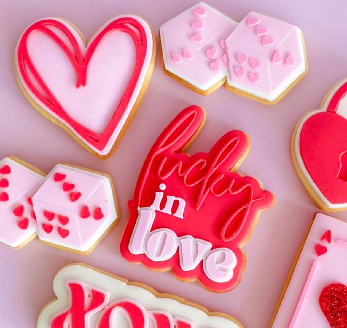 Lucky in Love Stamp and matching cutter