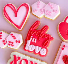 Load image into Gallery viewer, Lucky in Love Stamp and matching cutter
