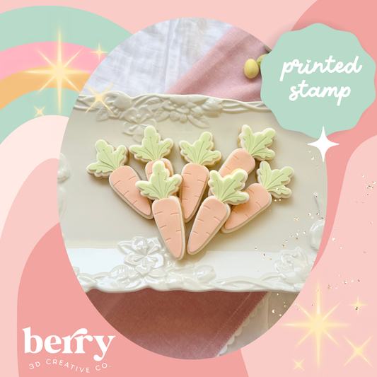 Carrots with bows Stamp and matching cutter - 2026 Easter Collection