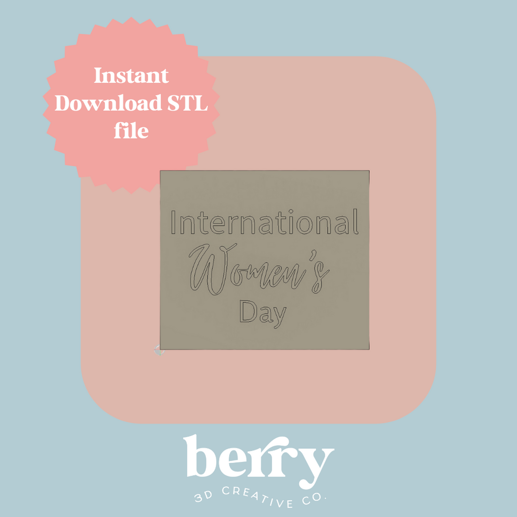 International Women's Day worded stamp