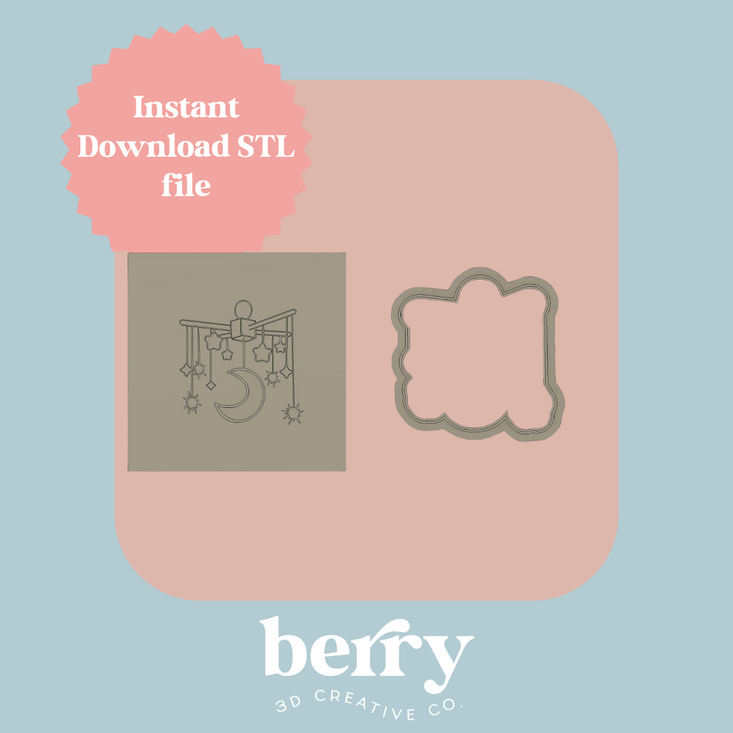 Sun & Moon Mobile cutter and Stamp stl file