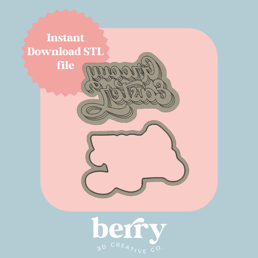 Groovy Easter Cookie Cutter and Stamp stl file – Berry 3D Creative Co.