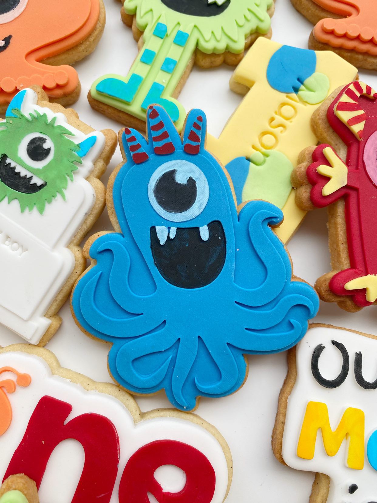 Monster with tentacles Debosser and matching cutter