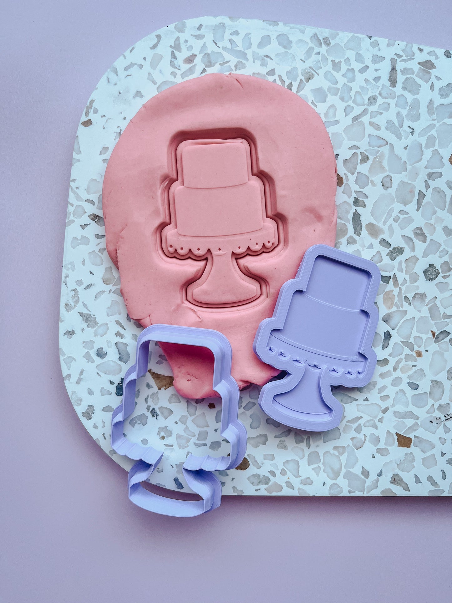 Two Tiered Cake Debosser and matching cutter