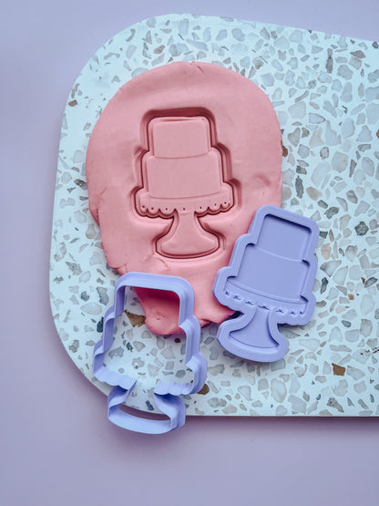 Two Tiered Cake Debosser and matching cutter
