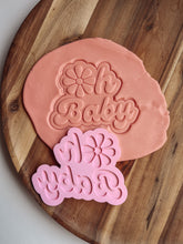 Load image into Gallery viewer, Oh Baby with a daisy stamp
