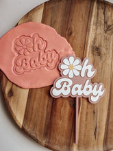 Load image into Gallery viewer, Oh Baby with a daisy stamp
