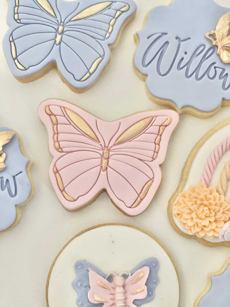 Beautiful Fine Lined Butterfly Embosser