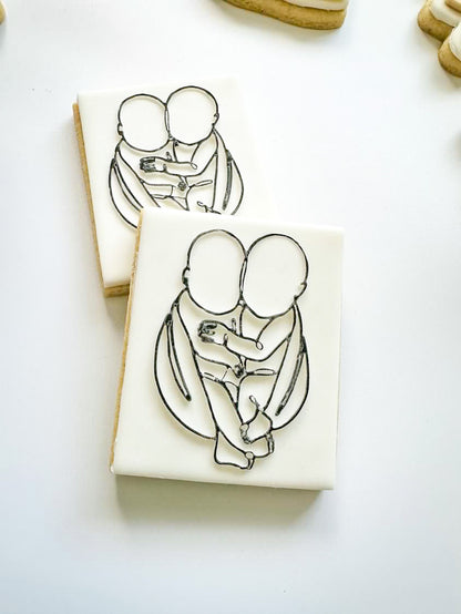 Twins Fine art lines  Debosser with matching cutter